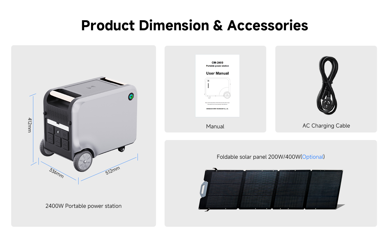 OMMO OM-2400 Portable Power Stations | 2400W 2048Wh